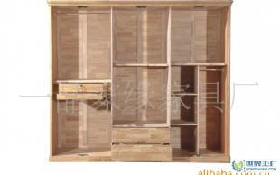 [一品家緣]實木衣柜806#(六門)實木床/實木套房/地柜/床頭柜_世界工廠網中國產品信息庫